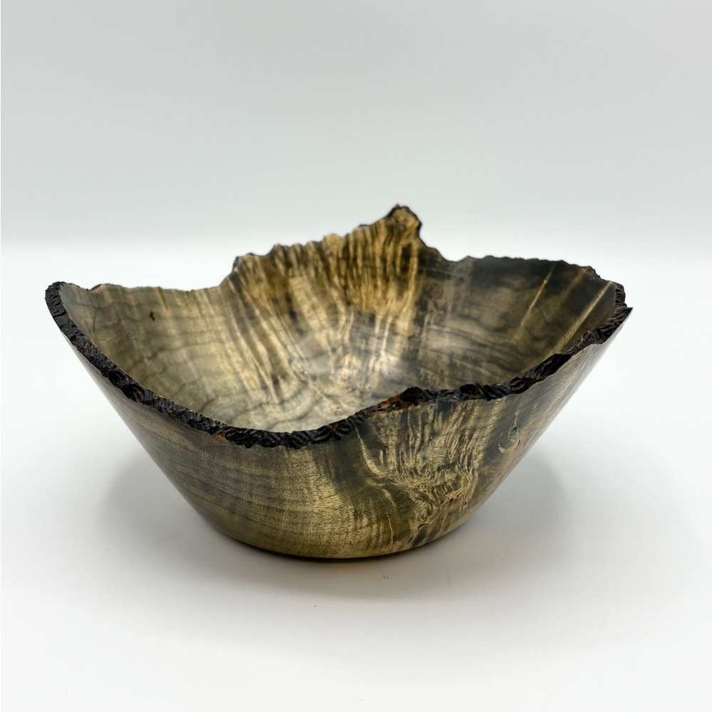 Rare Signed Woodturned Boxelder Bowl by Lanny Dean – Artisan Crafted 6.5”x3”